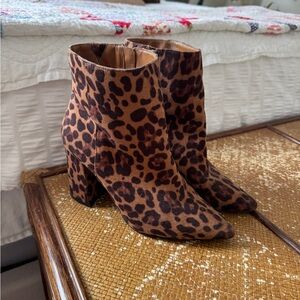 Leopard Print Ankle Boots